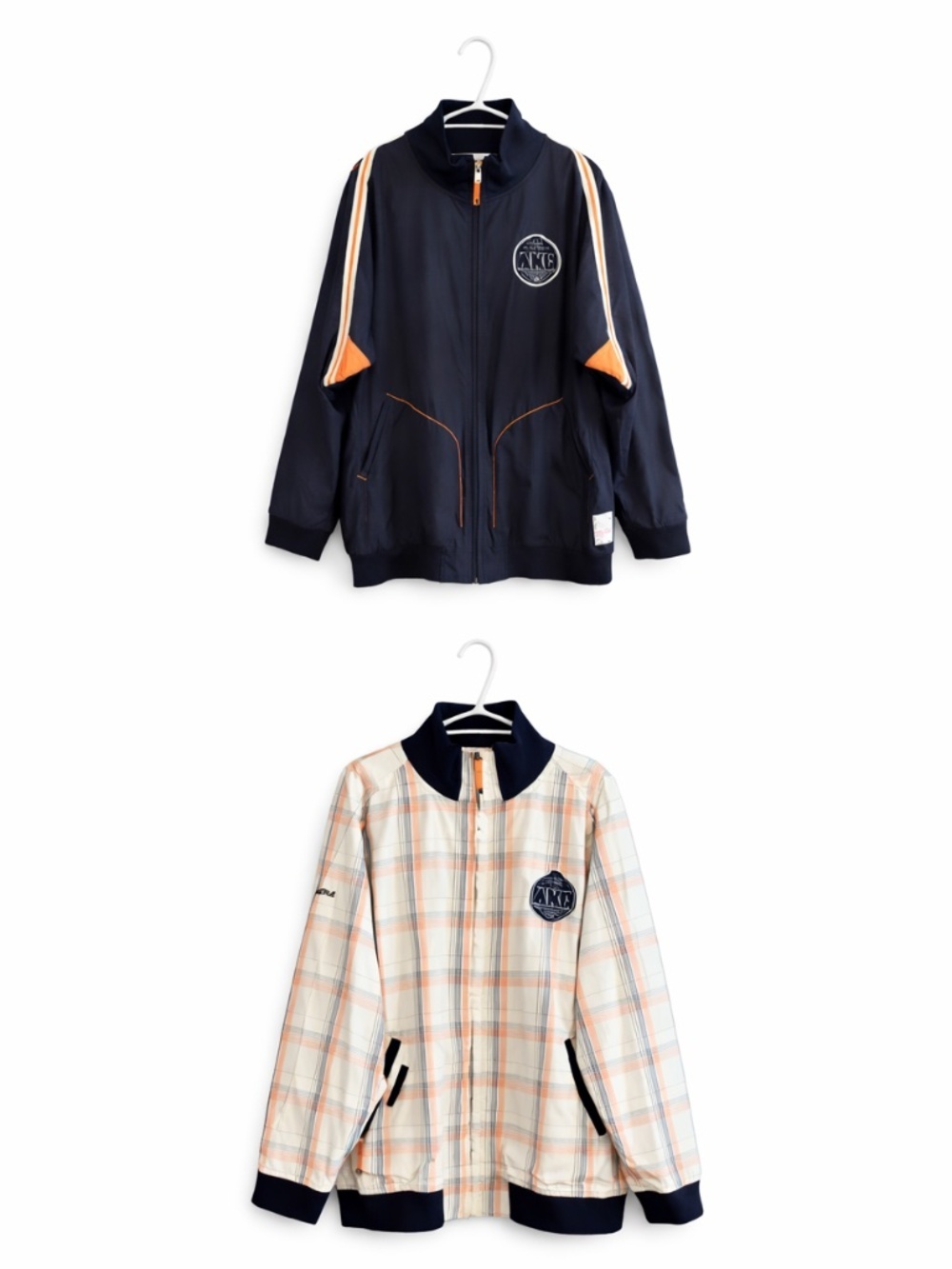 Vintage Y2K Akademiks White/Navy/Orange Reversible Jacket – Size 2X EUC